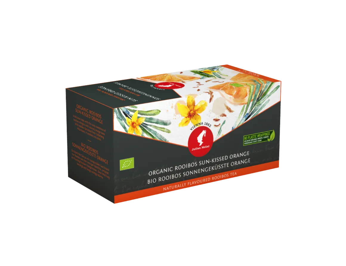 Julius Meinl Leaf Bags>Bio Rooibos Sonnengeküsste Orange - 20 Teebeutel