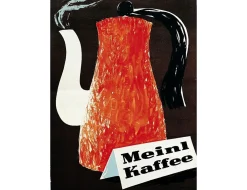 Julius Meinl Postkarten>Meinl Kaffee Kanne Rot Postkarte